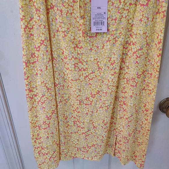 NWT Wild Fable Vibrant Yellow Floral Mini Dress in Size XXL - Picture 4 of 10